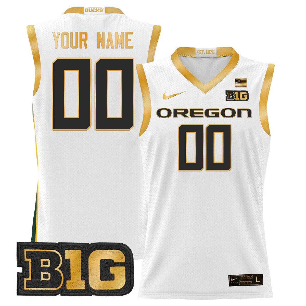 Oregon Ducks 2024 Lightweight Basketball Custom Jersey - All Stitched - image 2