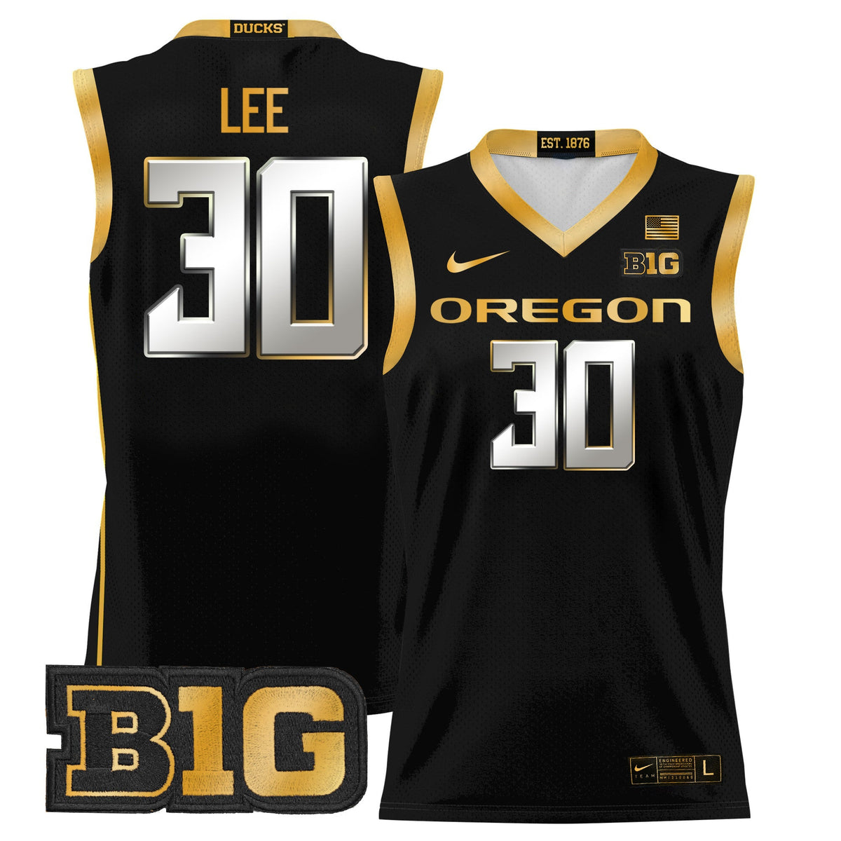 Men's Oregon Ducks 2024 Lightweight Basketball Jersey - All Stitched - image 6