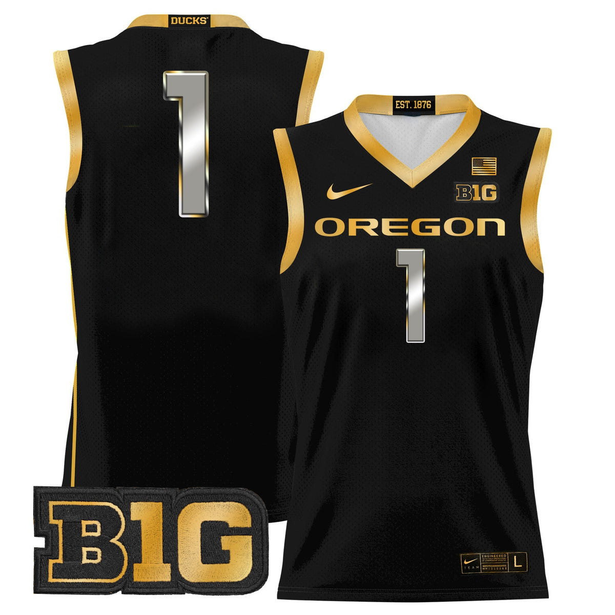 Men's Oregon Ducks 2024 Lightweight Basketball Jersey - All Stitched - image 8