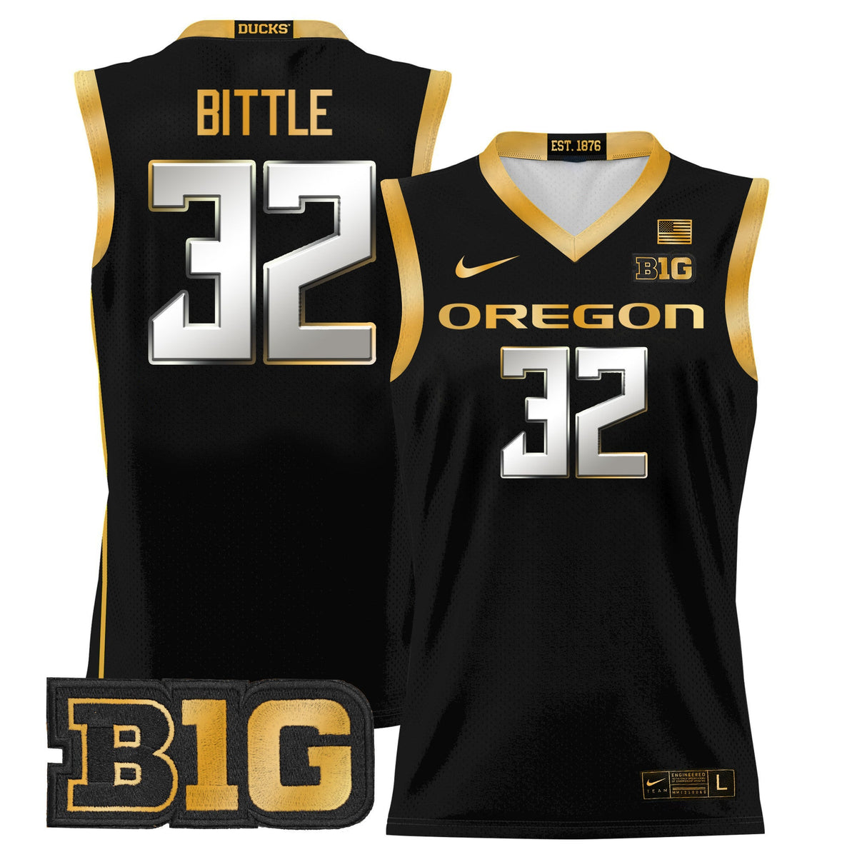 Men's Oregon Ducks 2024 Lightweight Basketball Jersey - All Stitched - image 1