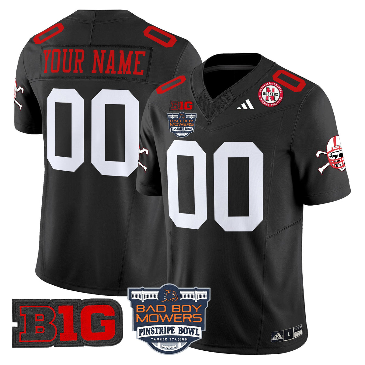 Nebraska Cornhuskers 2025 Pinstripe Bowl Patch Vapor Limited Custom Jersey - All Stitched - image 5