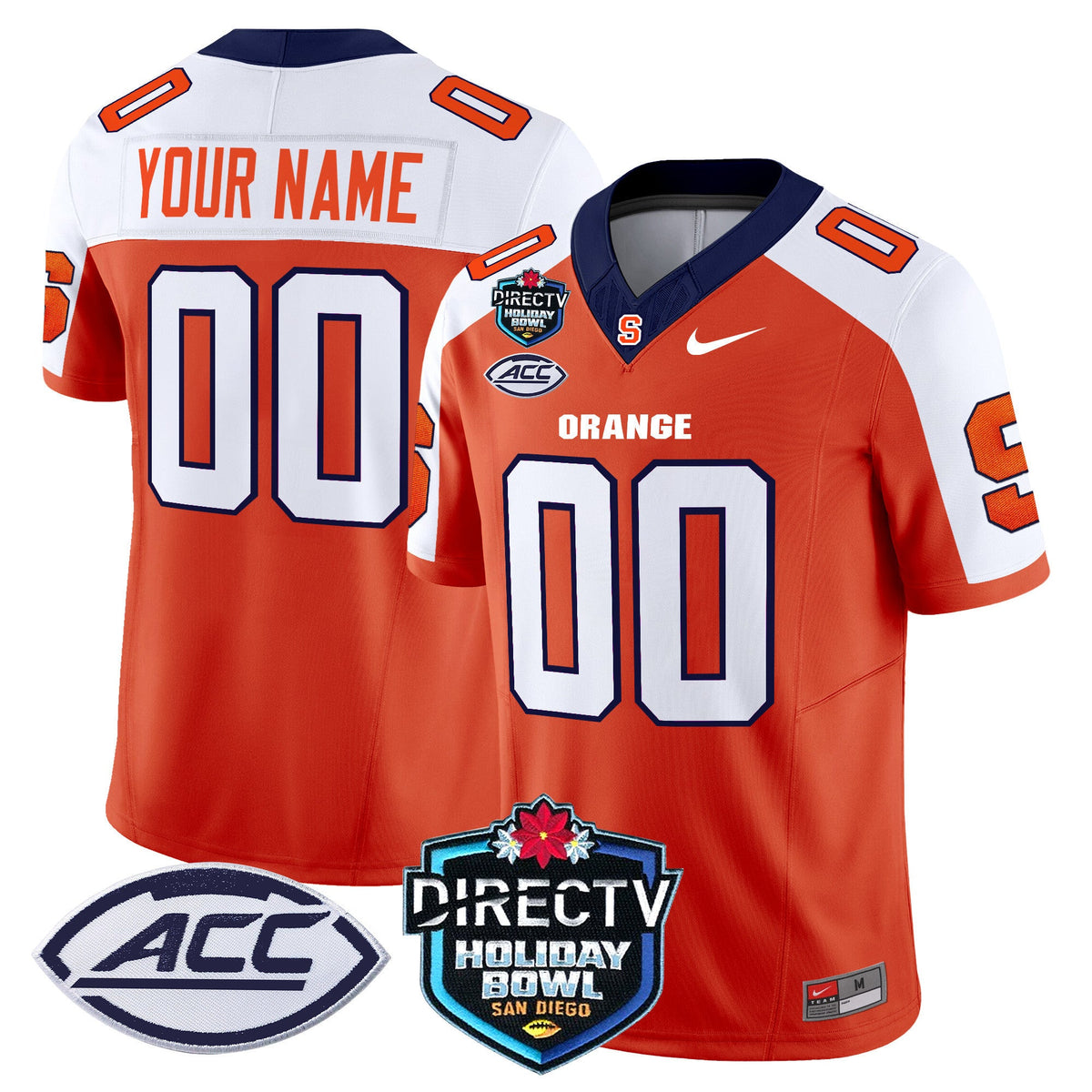 Syracuse Orange 2025 Holiday Bowl Patch Vapor Limited Custom Jersey - All Stitched - image 2