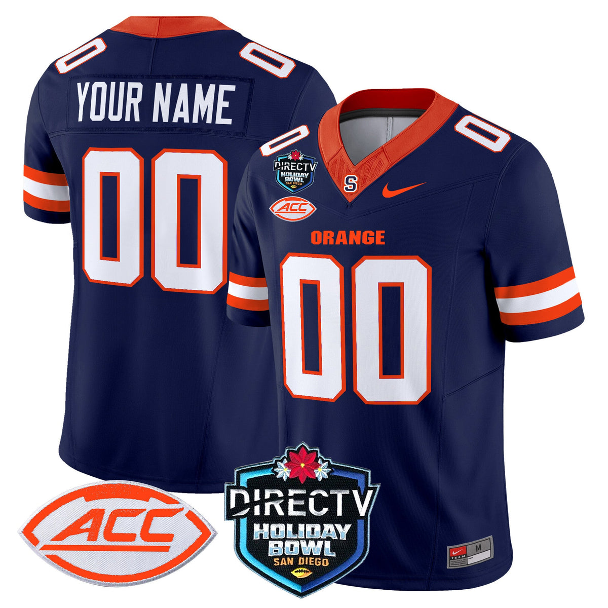 Syracuse Orange 2025 Holiday Bowl Patch Vapor Limited Custom Jersey - All Stitched - image 3