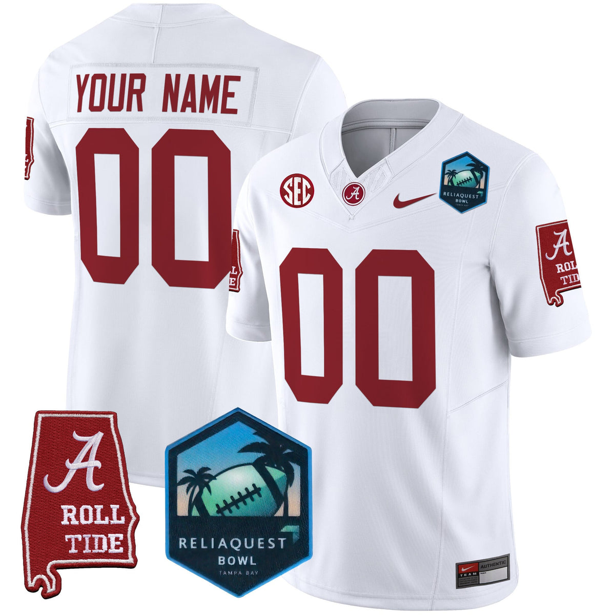 Alabama Crimson Tide 2025 ReliaQuest Bowl Patch Vapor Limited Custom Jersey - All Stitched - image 4
