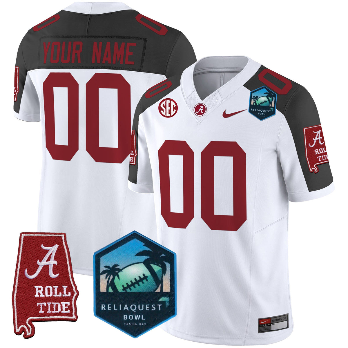 Alabama Crimson Tide 2025 ReliaQuest Bowl Patch Vapor Limited Custom Jersey - All Stitched - image 6