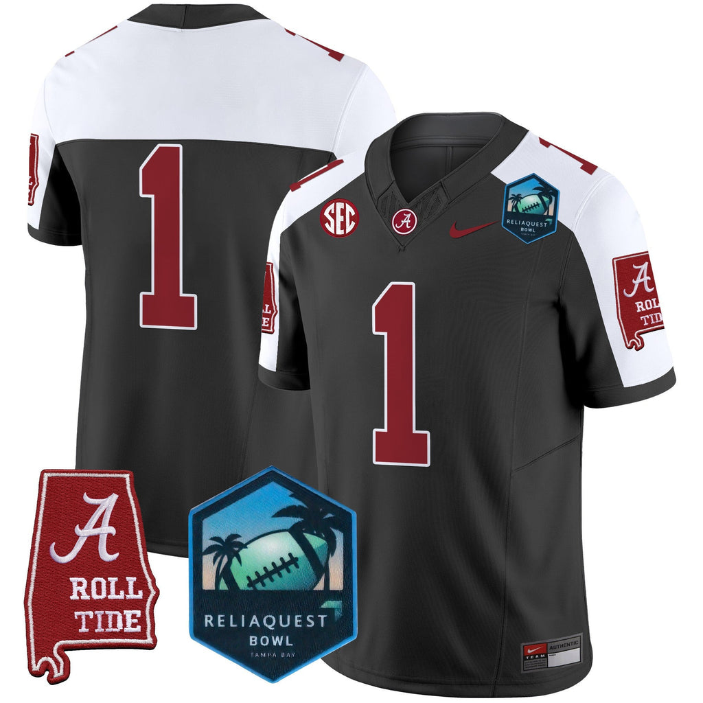 Men's Alabama Crimson Tide 2025 ReliaQuest Bowl Patch Vapor Limited Jersey - All Stitched - image 9