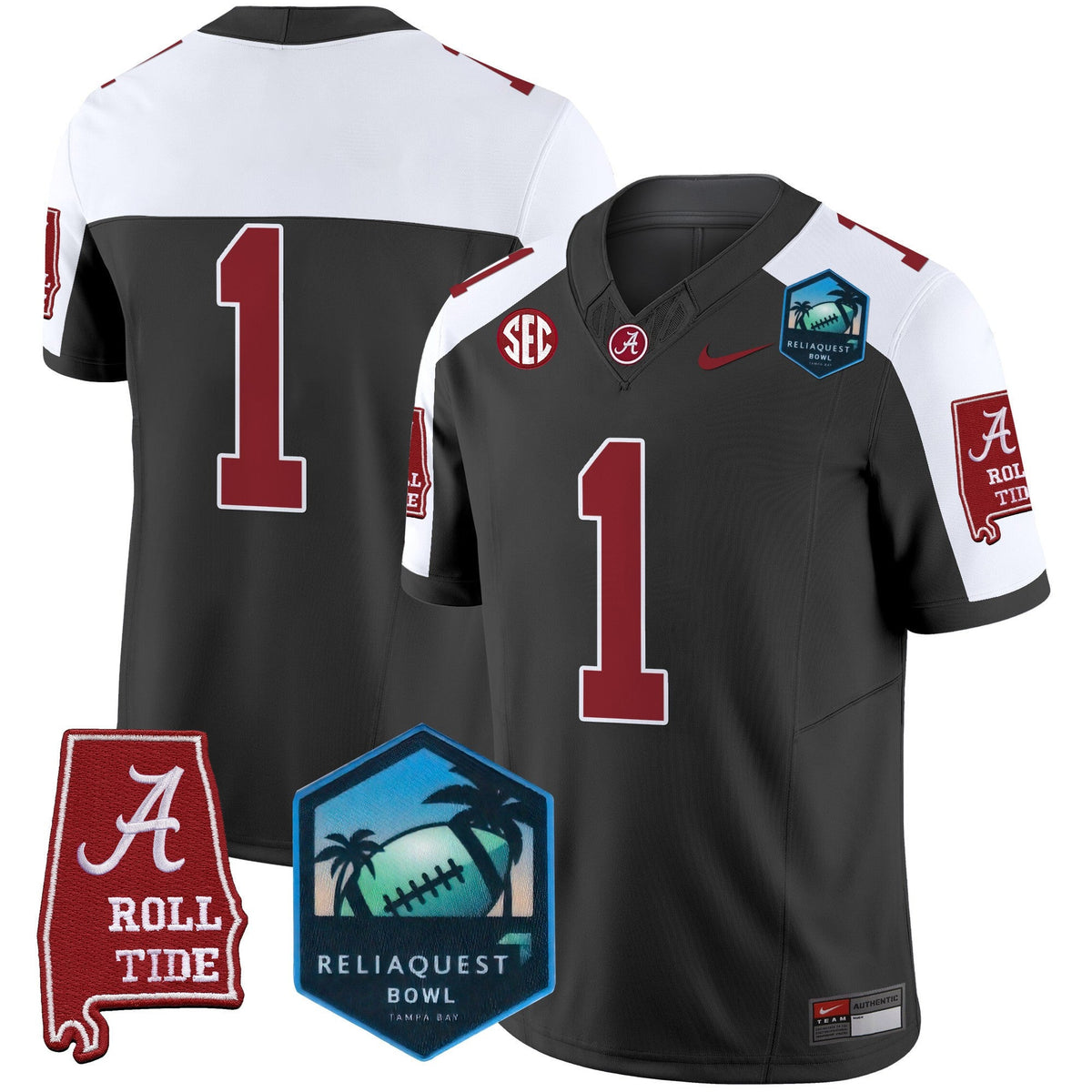 Men's Alabama Crimson Tide 2025 ReliaQuest Bowl Patch Vapor Limited Jersey - All Stitched - image 9