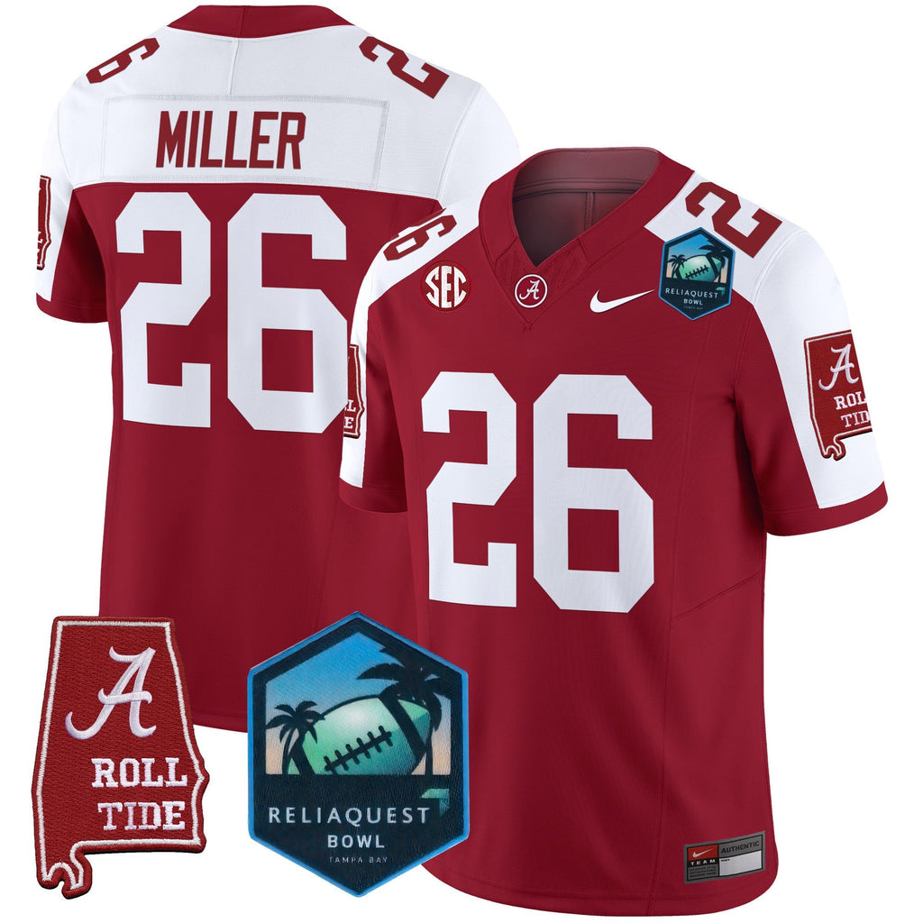 Men's Alabama Crimson Tide 2025 ReliaQuest Bowl Patch Vapor Limited Jersey - All Stitched - image 11
