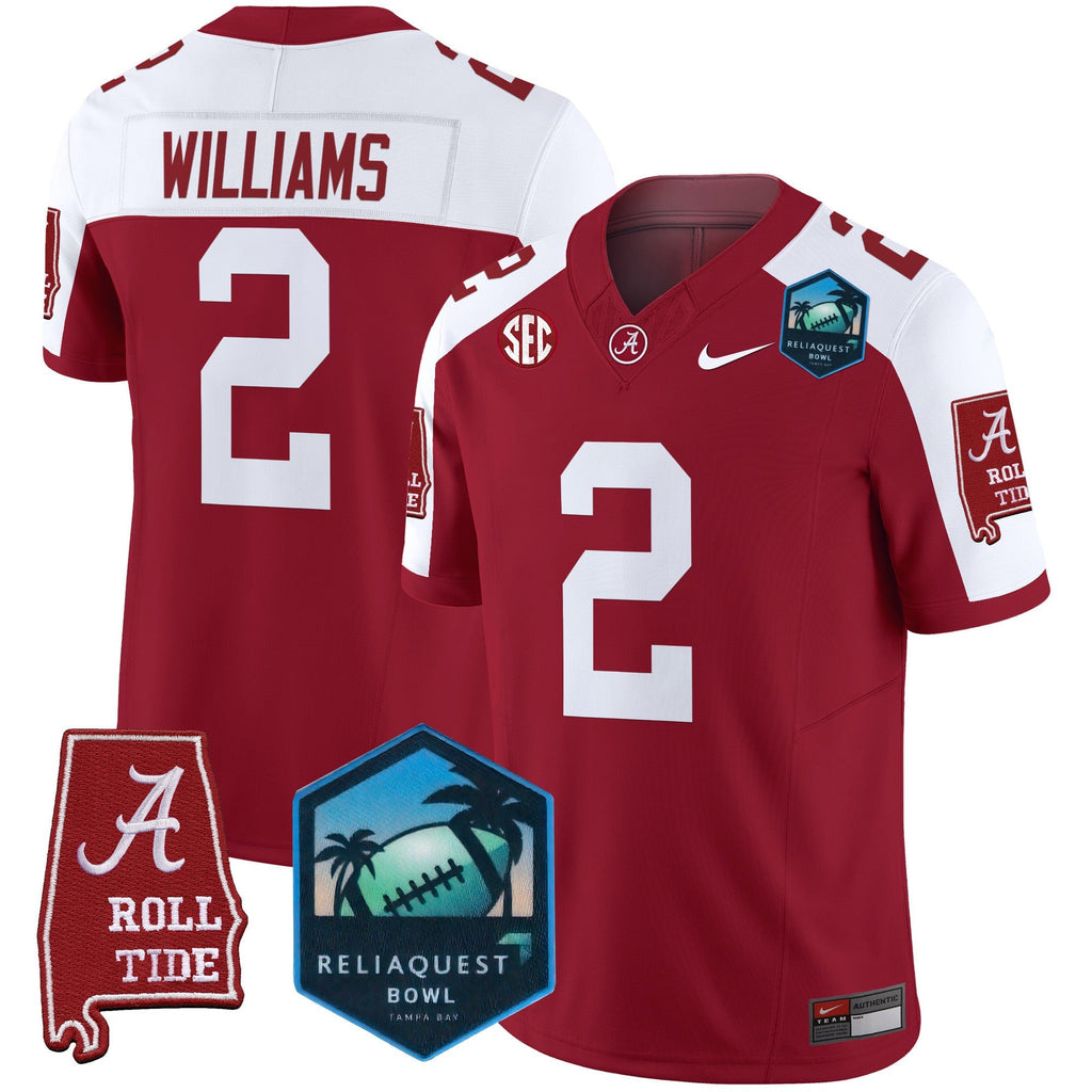 Men's Alabama Crimson Tide 2025 ReliaQuest Bowl Patch Vapor Limited Jersey - All Stitched - image 12