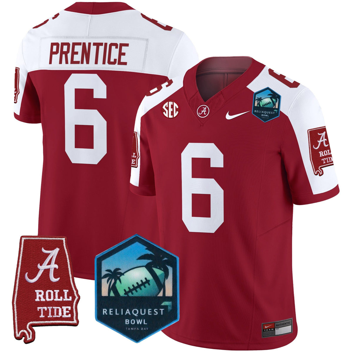 Men's Alabama Crimson Tide 2025 ReliaQuest Bowl Patch Vapor Limited Jersey - All Stitched - image 15