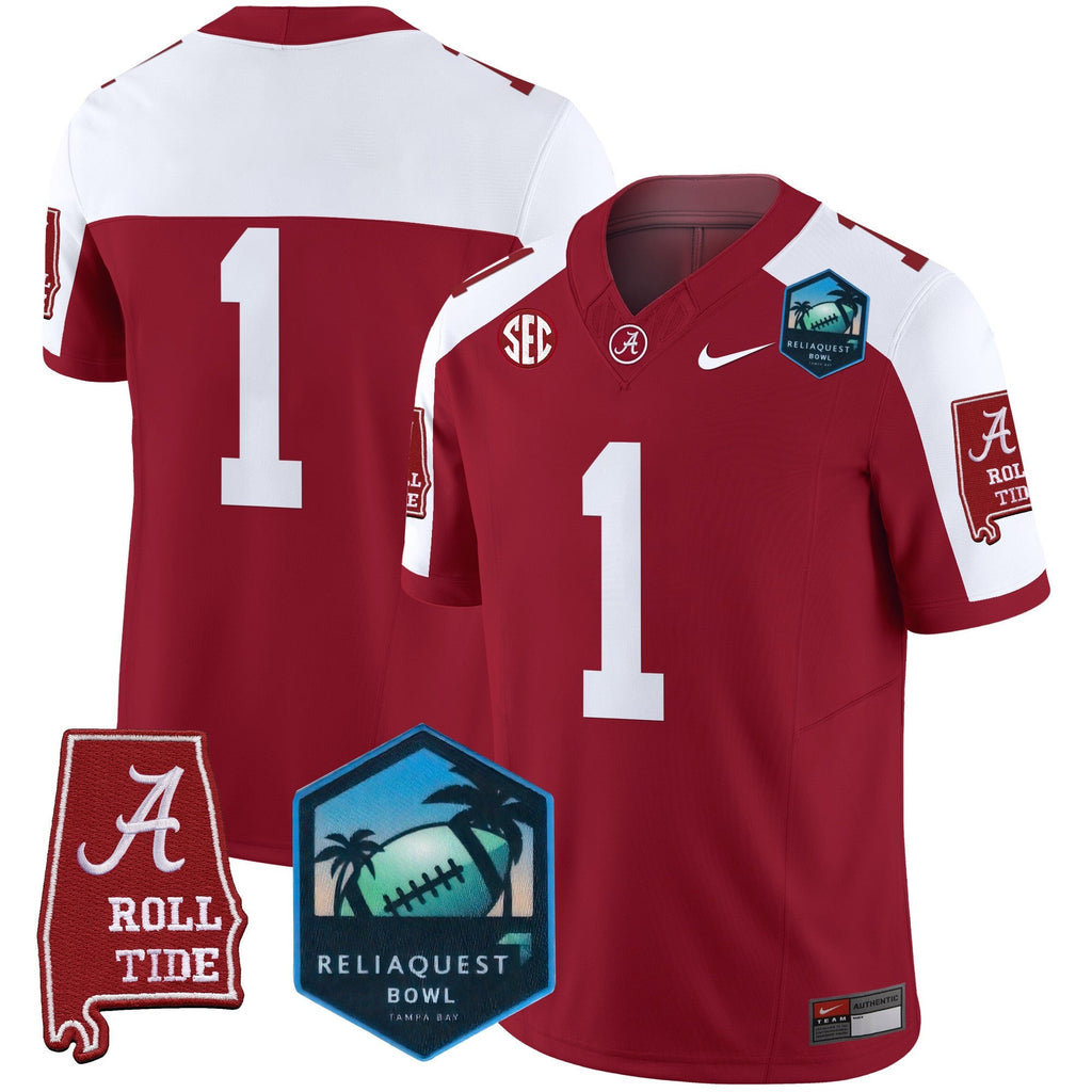 Men's Alabama Crimson Tide 2025 ReliaQuest Bowl Patch Vapor Limited Jersey - All Stitched - image 18
