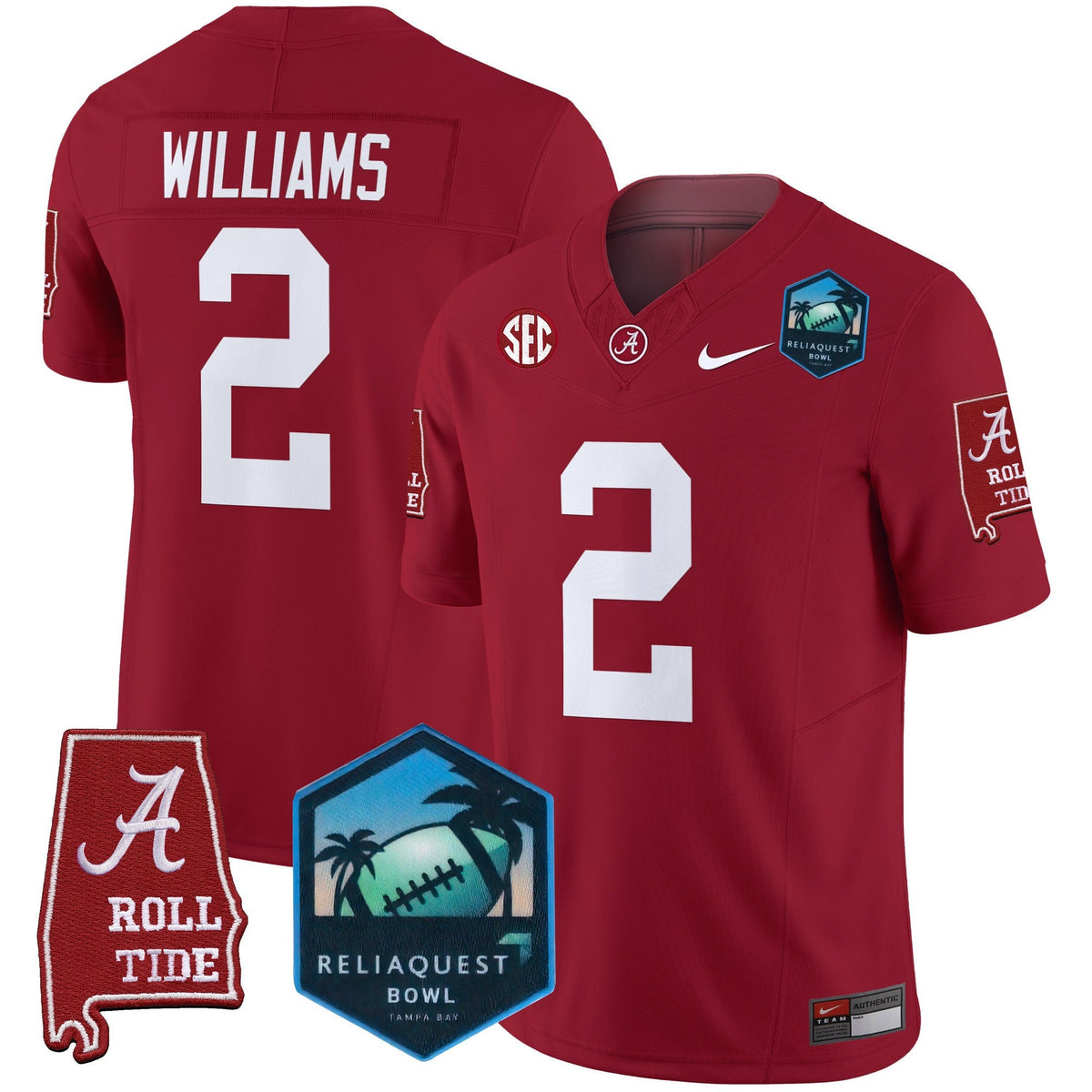 Men's Alabama Crimson Tide 2025 ReliaQuest Bowl Patch Vapor Limited Jersey - All Stitched - image 21