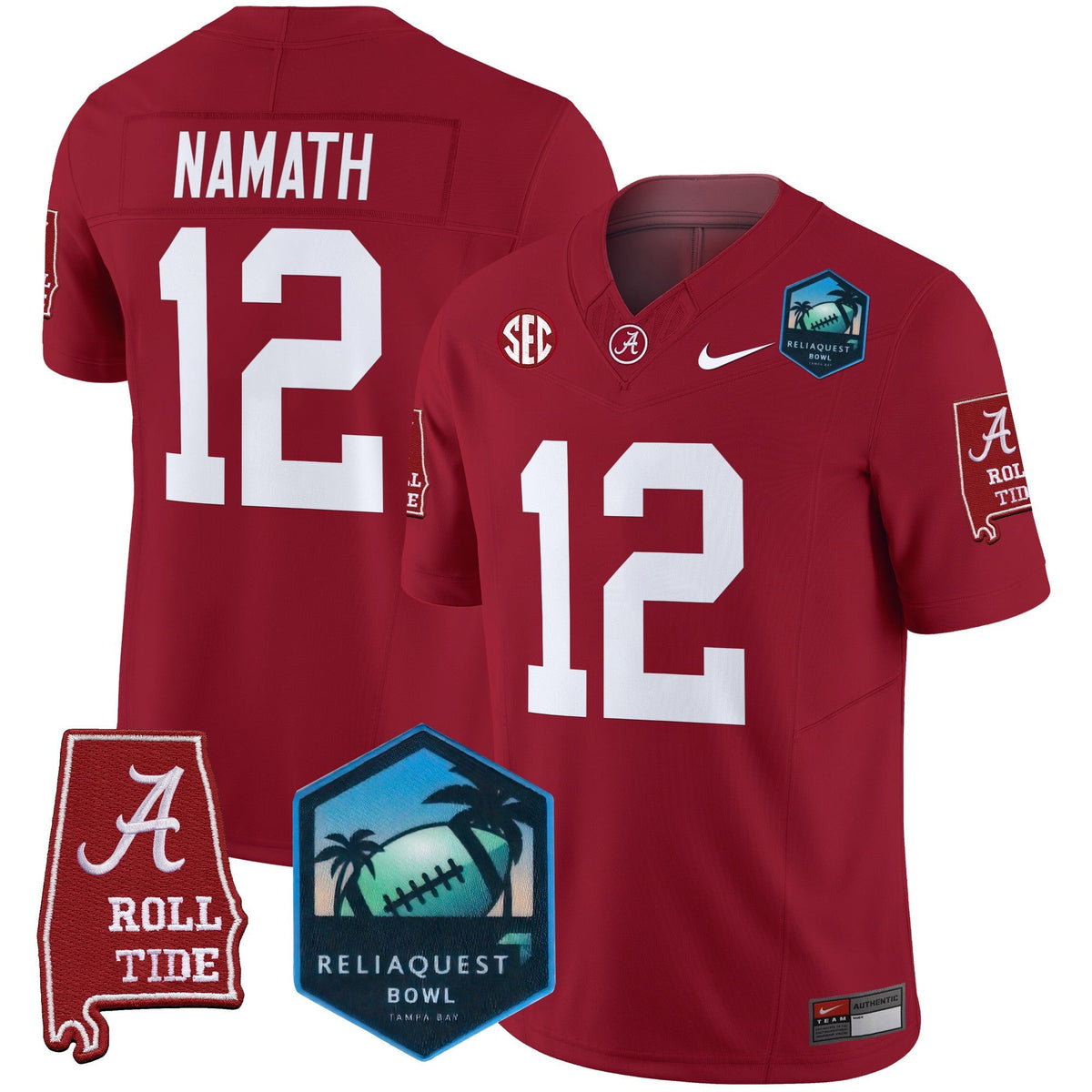 Men's Alabama Crimson Tide 2025 ReliaQuest Bowl Patch Vapor Limited Jersey - All Stitched - image 23