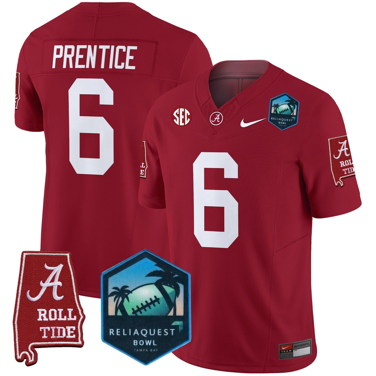 Men's Alabama Crimson Tide 2025 ReliaQuest Bowl Patch Vapor Limited Jersey - All Stitched - image 24