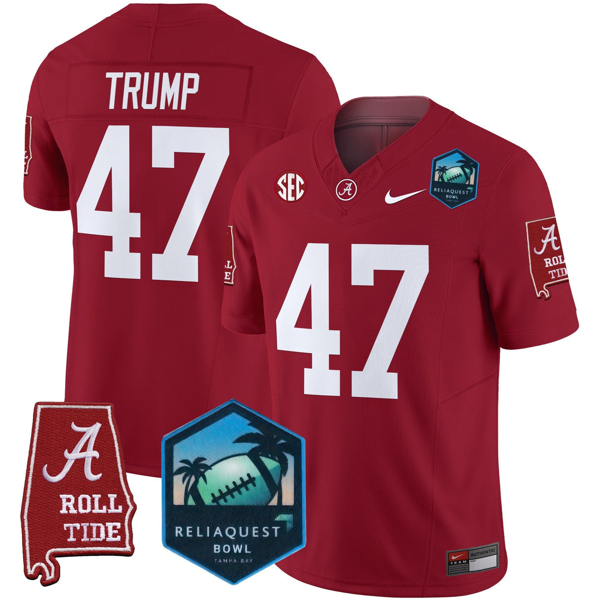Men's Alabama Crimson Tide 2025 ReliaQuest Bowl Patch Vapor Limited Jersey - All Stitched - image 26
