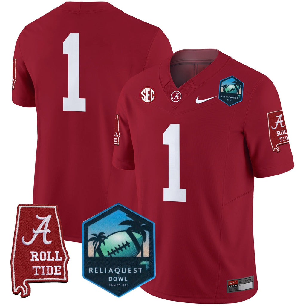 Men's Alabama Crimson Tide 2025 ReliaQuest Bowl Patch Vapor Limited Jersey - All Stitched - image 27