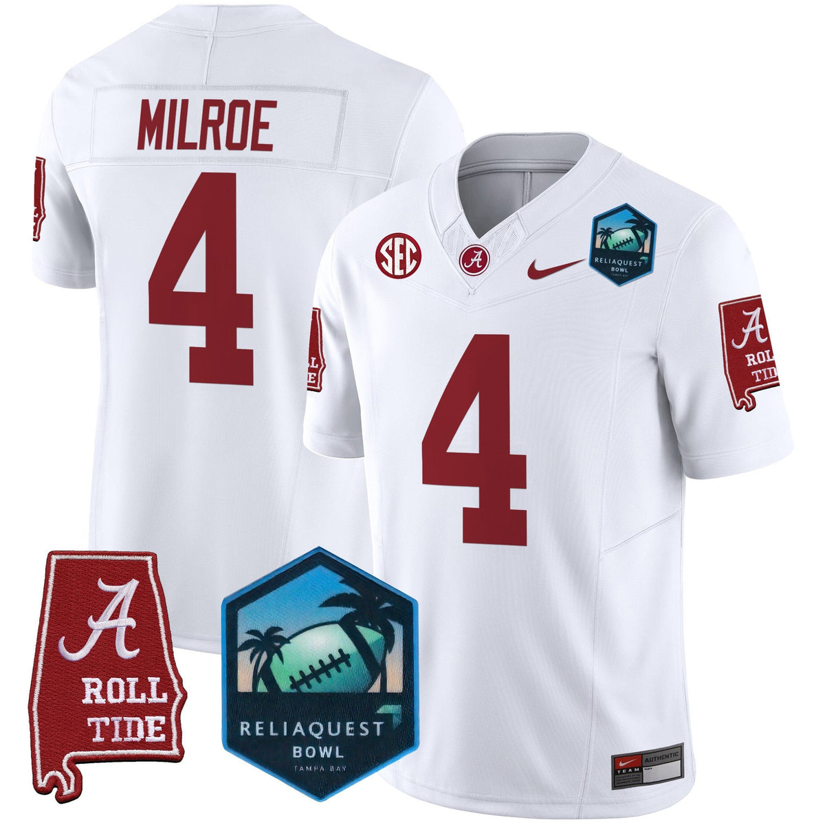 Men's Alabama Crimson Tide 2025 ReliaQuest Bowl Patch Vapor Limited Jersey - All Stitched - image 28