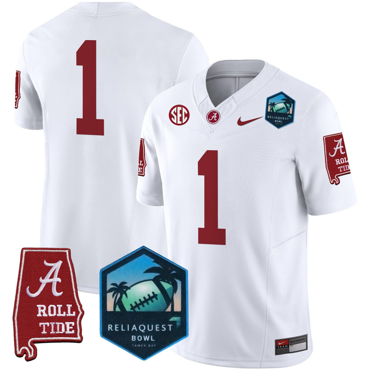 Men's Alabama Crimson Tide 2025 ReliaQuest Bowl Patch Vapor Limited Jersey - All Stitched - image 36