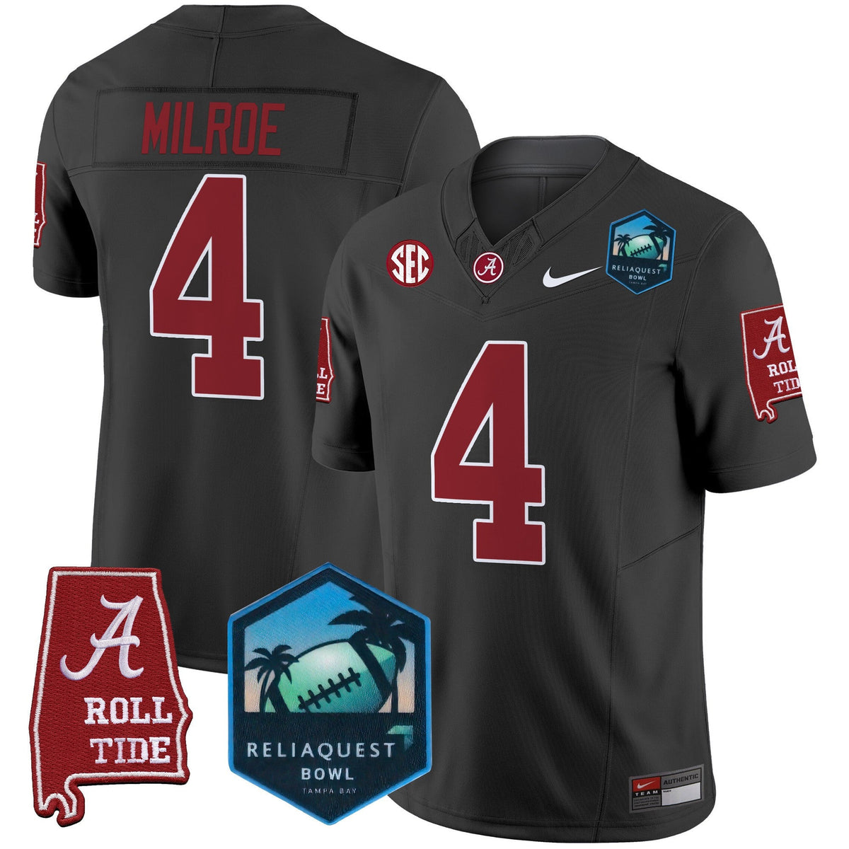 Men's Alabama Crimson Tide 2025 ReliaQuest Bowl Patch Vapor Limited Jersey - All Stitched - image 37
