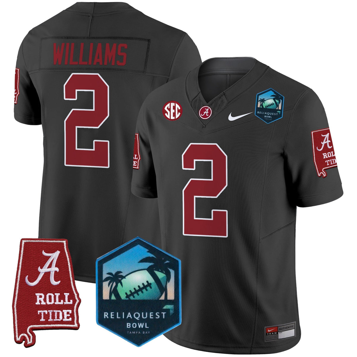 Men's Alabama Crimson Tide 2025 ReliaQuest Bowl Patch Vapor Limited Jersey - All Stitched - image 39
