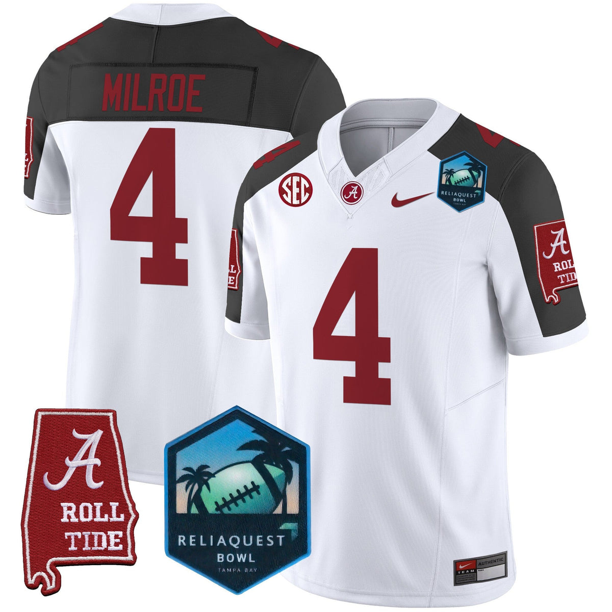 Men's Alabama Crimson Tide 2025 ReliaQuest Bowl Patch Vapor Limited Jersey - All Stitched - image 46