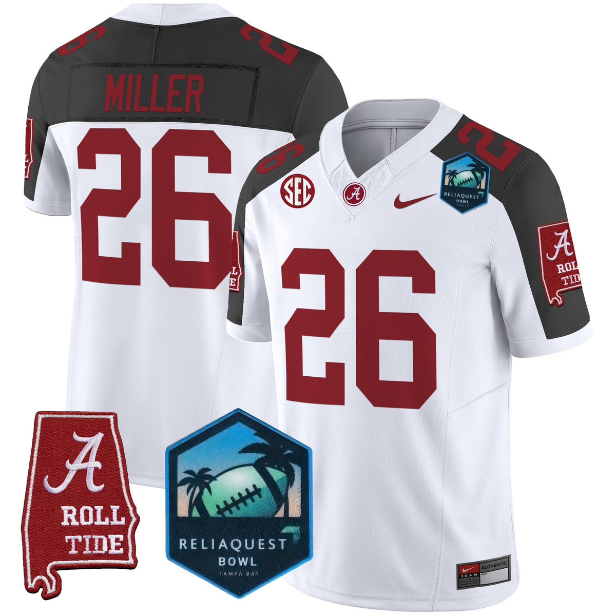Men's Alabama Crimson Tide 2025 ReliaQuest Bowl Patch Vapor Limited Jersey - All Stitched - image 47