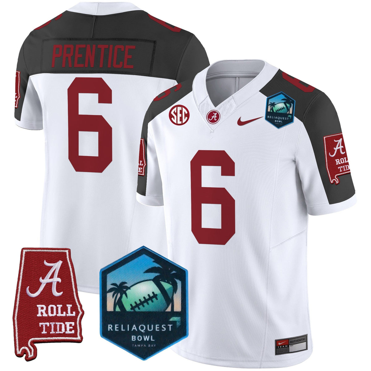 Men's Alabama Crimson Tide 2025 ReliaQuest Bowl Patch Vapor Limited Jersey - All Stitched - image 51