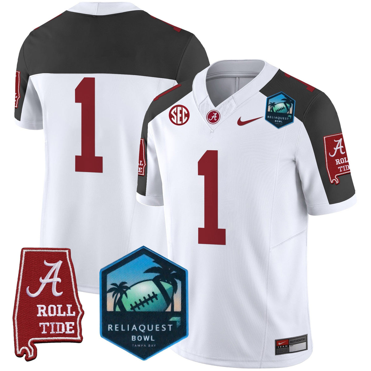 Men's Alabama Crimson Tide 2025 ReliaQuest Bowl Patch Vapor Limited Jersey - All Stitched - image 54