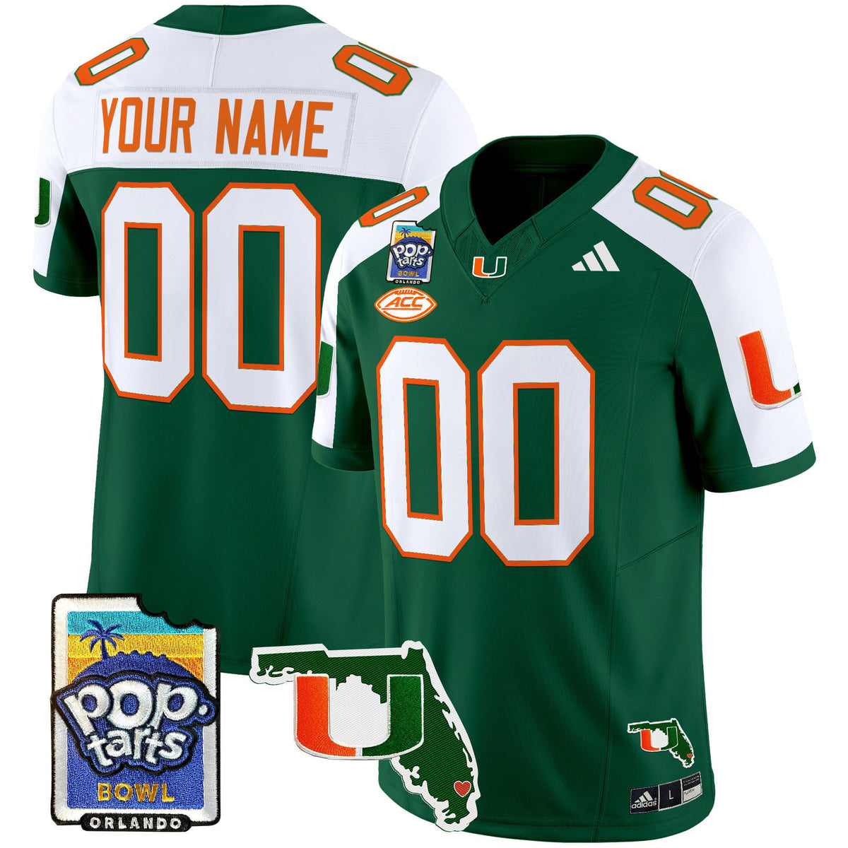Miami Hurricanes 2025 PopTarts Bowl Patch Vapor Limited Custom Jersey - All Stitched - image 2