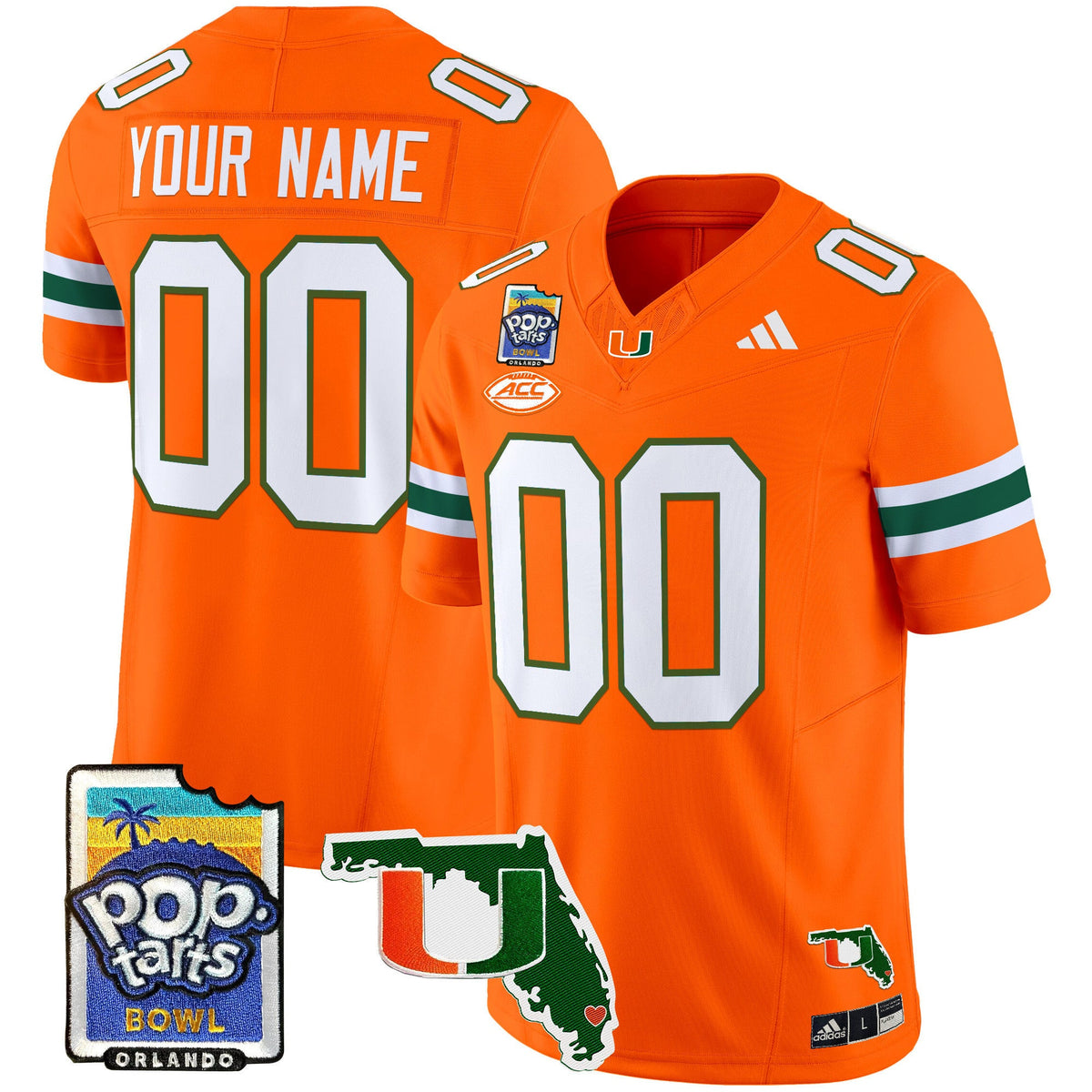 Miami Hurricanes 2025 PopTarts Bowl Patch Vapor Limited Custom Jersey - All Stitched - image 3