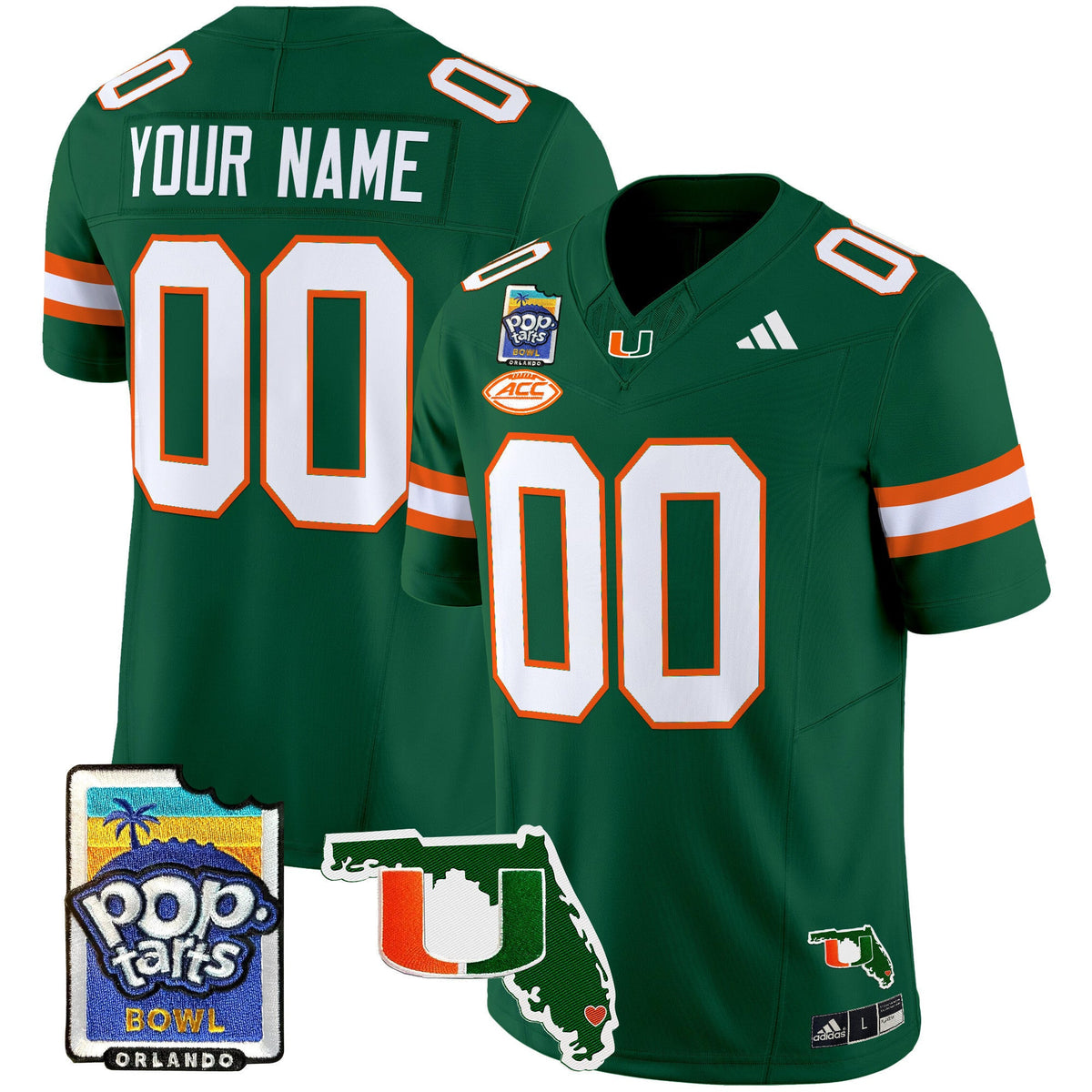 Miami Hurricanes 2025 PopTarts Bowl Patch Vapor Limited Custom Jersey - All Stitched - image 4