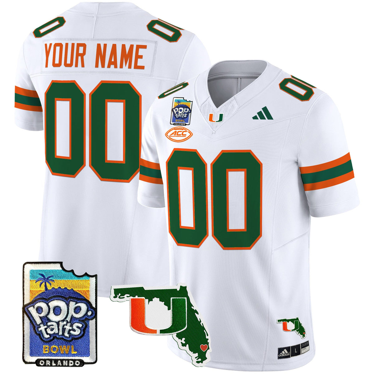 Miami Hurricanes 2025 PopTarts Bowl Patch Vapor Limited Custom Jersey - All Stitched - image 5