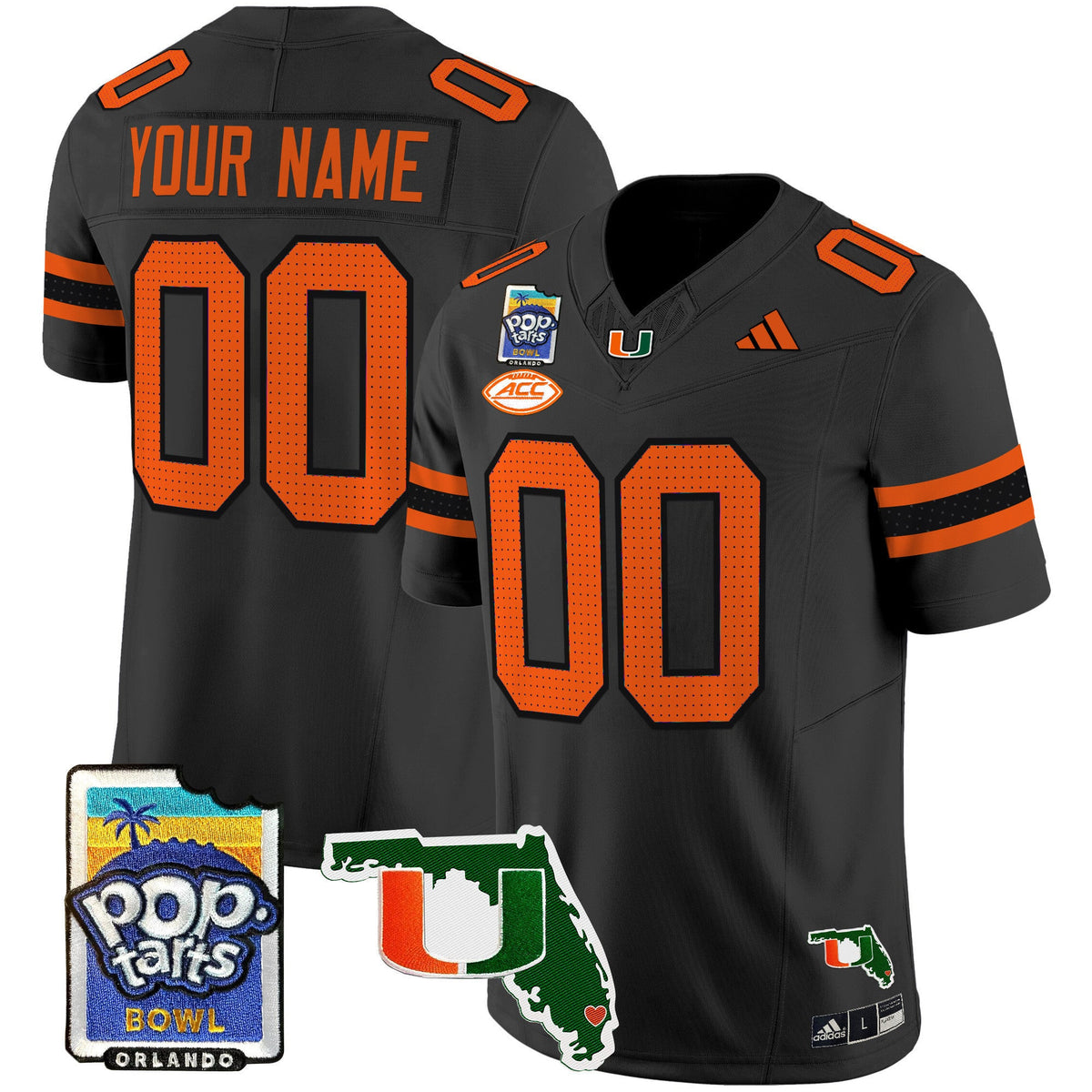 Miami Hurricanes 2025 PopTarts Bowl Patch Vapor Limited Custom Jersey - All Stitched - image 6