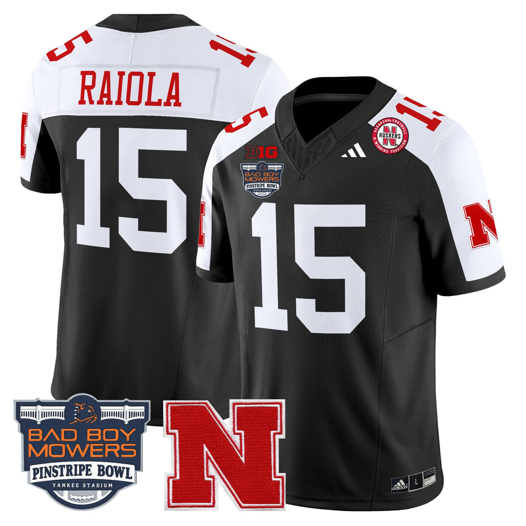 Men's Nebraska Cornhuskers 2025 Pinstripe Bowl Patch Vapor Limited Jersey - All Stitched - image 9