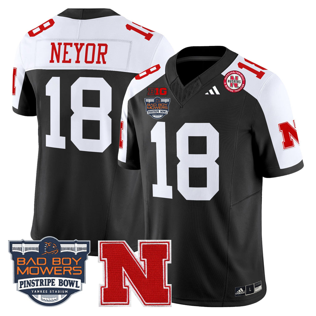 Men's Nebraska Cornhuskers 2025 Pinstripe Bowl Patch Vapor Limited Jersey - All Stitched - image 11