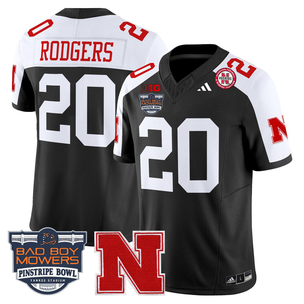 Men's Nebraska Cornhuskers 2025 Pinstripe Bowl Patch Vapor Limited Jersey - All Stitched - image 14