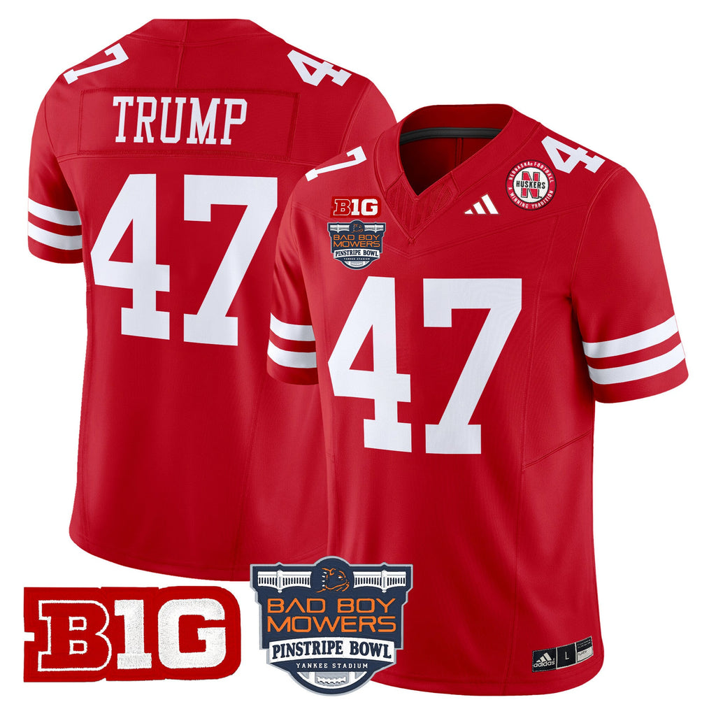 Men's Nebraska Cornhuskers 2025 Pinstripe Bowl Patch Vapor Limited Jersey - All Stitched - image 23