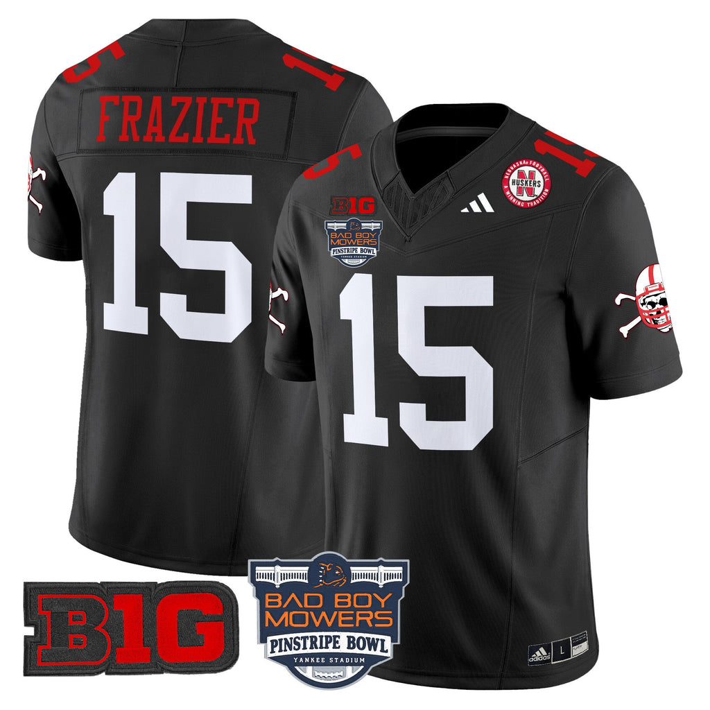 Men's Nebraska Cornhuskers 2025 Pinstripe Bowl Patch Vapor Limited Jersey - All Stitched - image 37