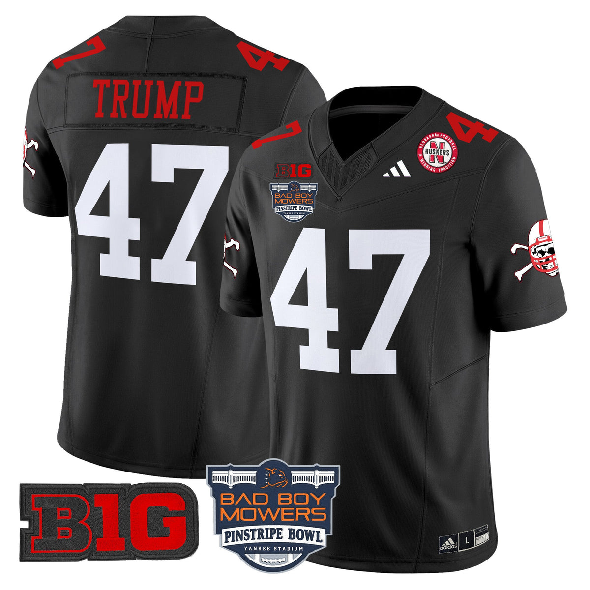 Men's Nebraska Cornhuskers 2025 Pinstripe Bowl Patch Vapor Limited Jersey - All Stitched - image 39