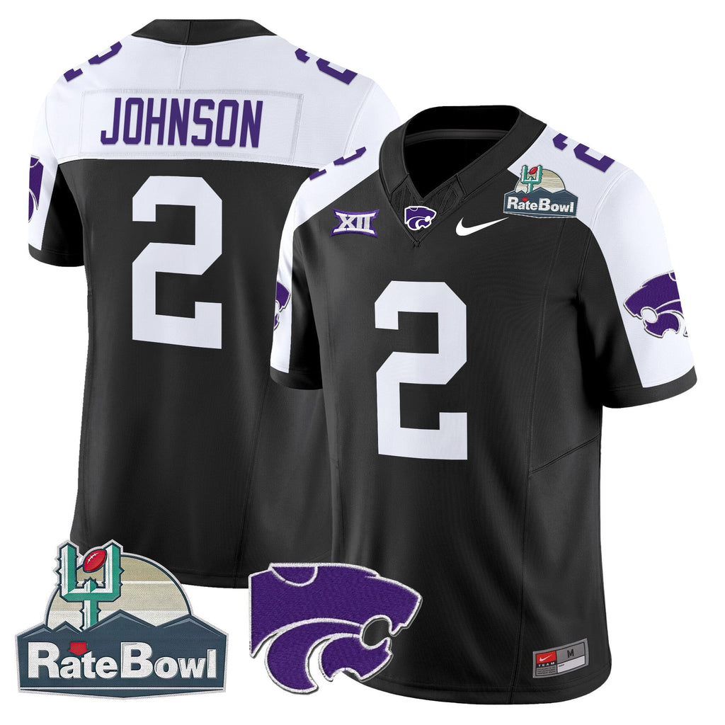 Men's Kansas State Wildcats 2025 Rate Bowl Patch Vapor Limited Jersey - All Stitched - image 9