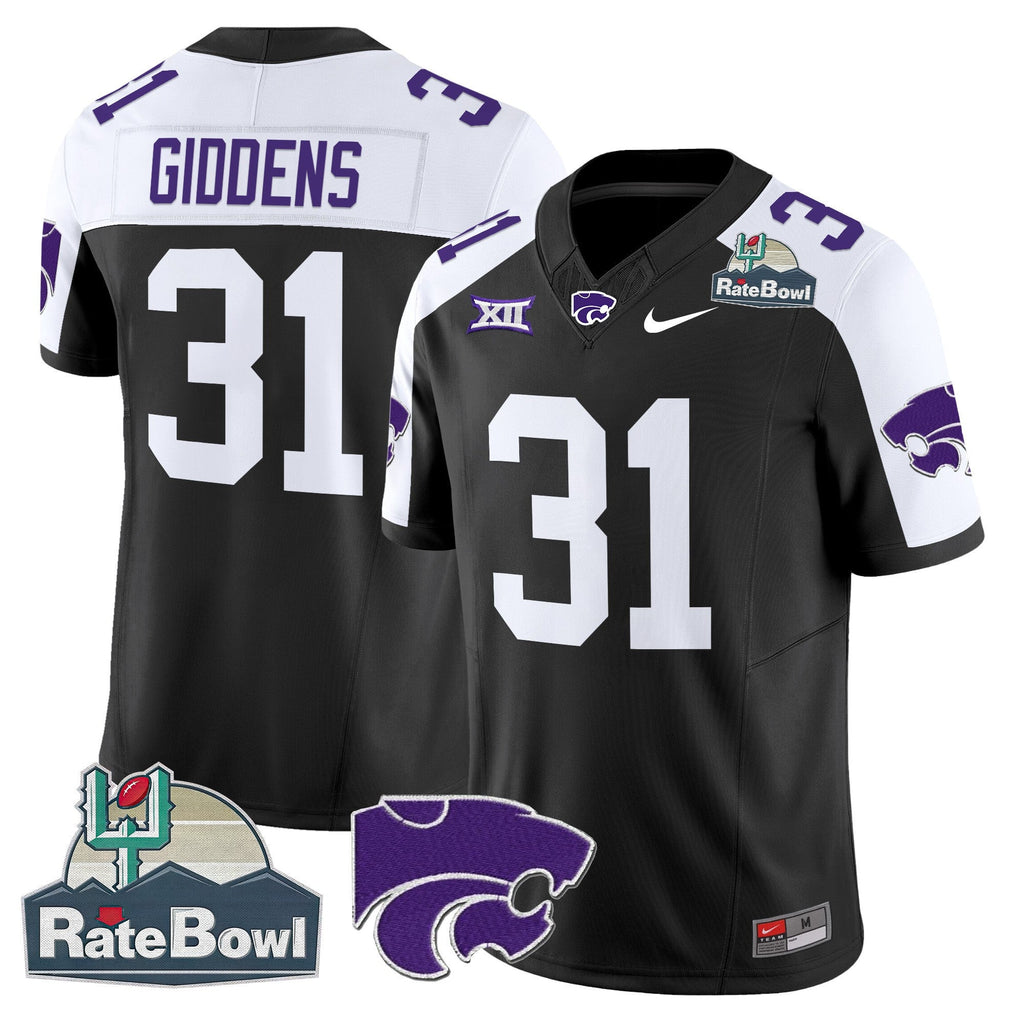 Men's Kansas State Wildcats 2025 Rate Bowl Patch Vapor Limited Jersey - All Stitched - image 10