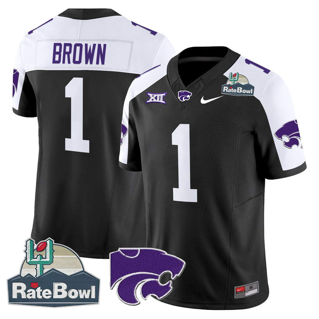 Men's Kansas State Wildcats 2025 Rate Bowl Patch Vapor Limited Jersey - All Stitched - image 11