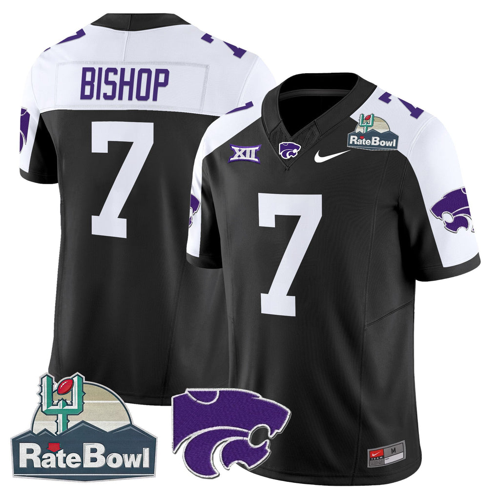 Men's Kansas State Wildcats 2025 Rate Bowl Patch Vapor Limited Jersey - All Stitched - image 14