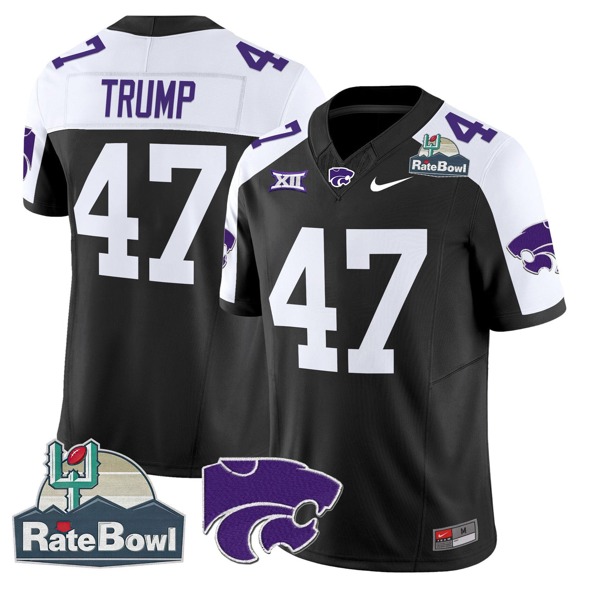 Men's Kansas State Wildcats 2025 Rate Bowl Patch Vapor Limited Jersey - All Stitched - image 15