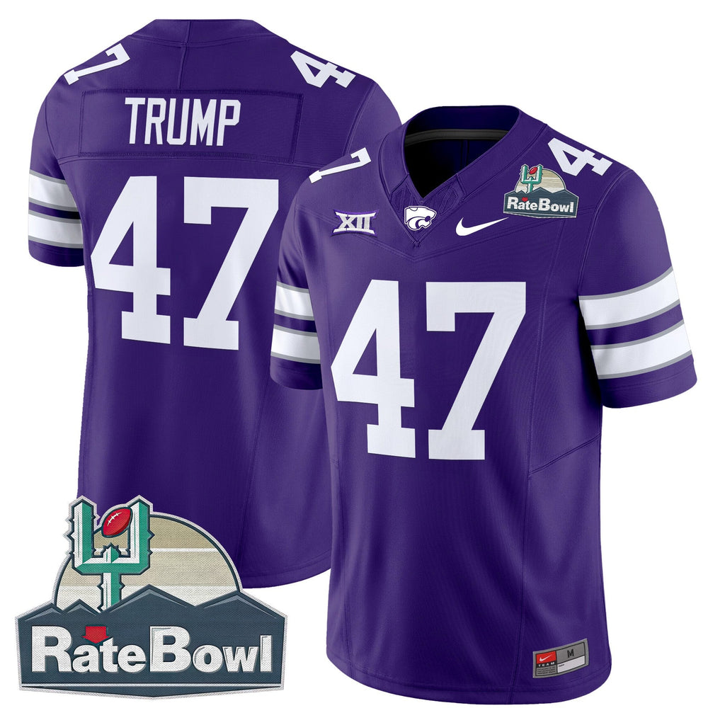 Men's Kansas State Wildcats 2025 Rate Bowl Patch Vapor Limited Jersey - All Stitched - image 23