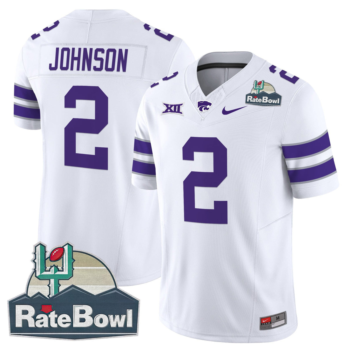 Men's Kansas State Wildcats 2025 Rate Bowl Patch Vapor Limited Jersey - All Stitched - image 25