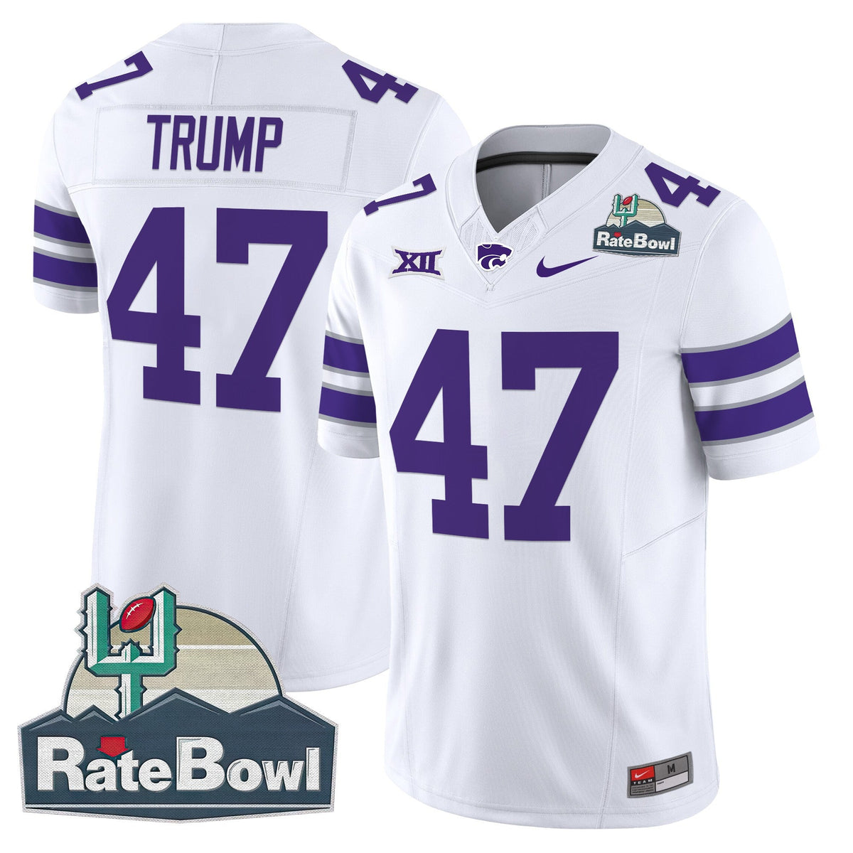 Men's Kansas State Wildcats 2025 Rate Bowl Patch Vapor Limited Jersey - All Stitched - image 31