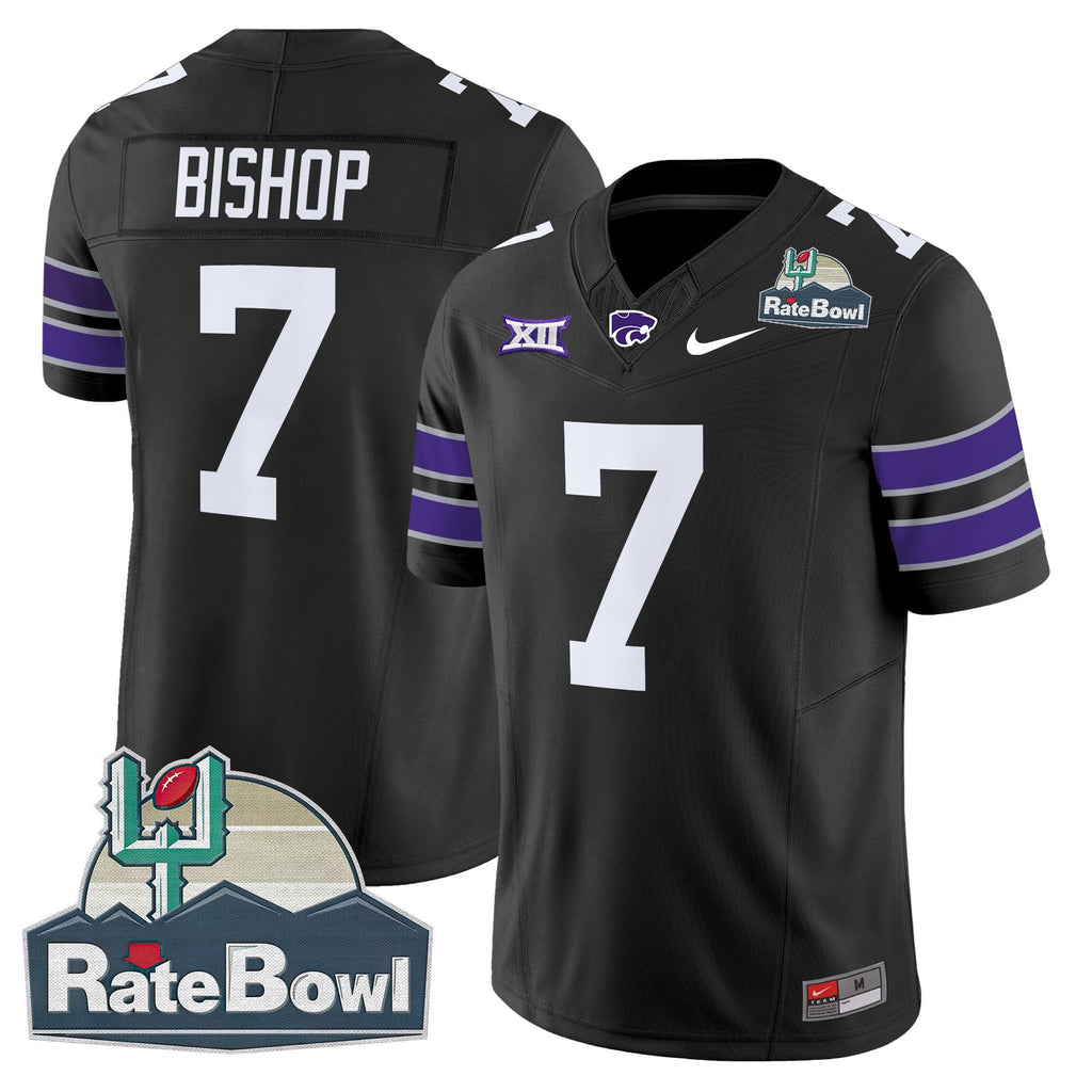 Men's Kansas State Wildcats 2025 Rate Bowl Patch Vapor Limited Jersey - All Stitched - image 38