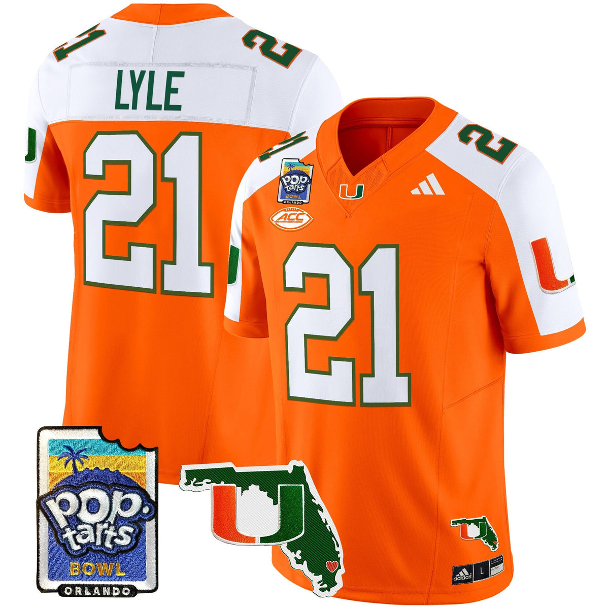 Men's Miami Hurricanes 2025 PopTarts Bowl Patch Vapor Limited Jersey - All Stitched - image 6