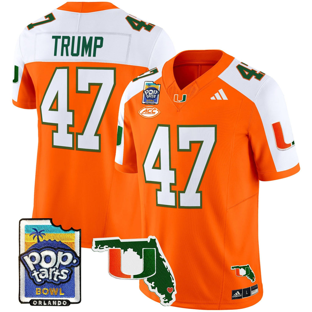 Men's Miami Hurricanes 2025 PopTarts Bowl Patch Vapor Limited Jersey - All Stitched - image 7